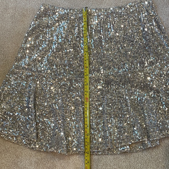 Free people, medium, mini skirt, champagne sequence - Picture 6 of 8
